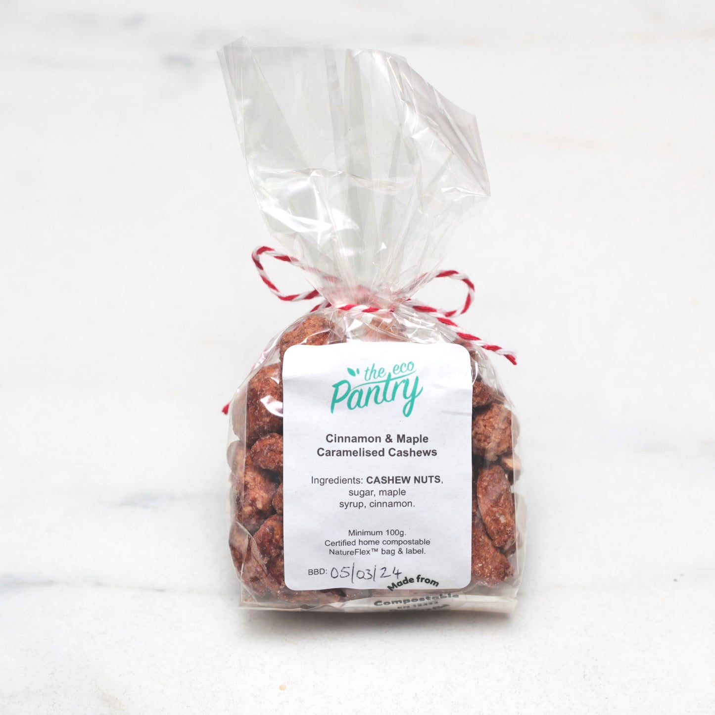 Cinnamon & Maple Caramelised Cashews 100g