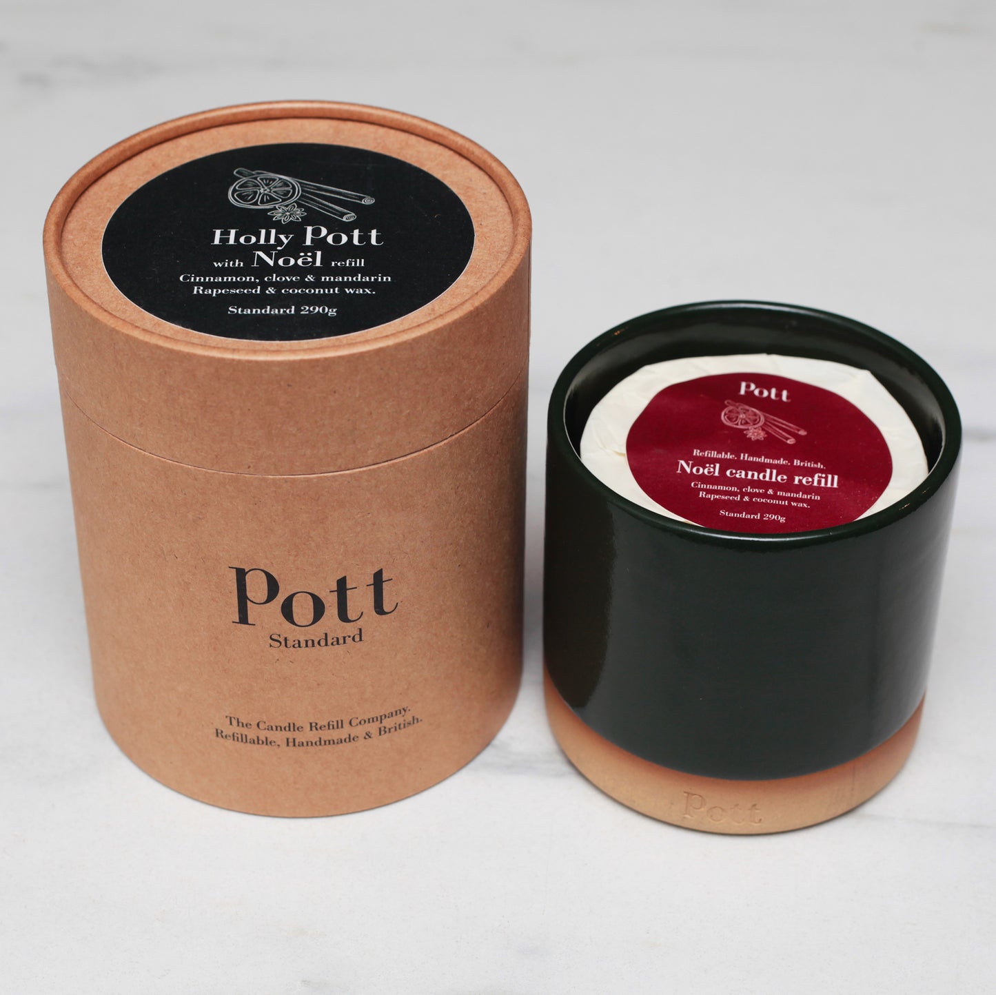 Pott Candle - Ceramic pot with candle